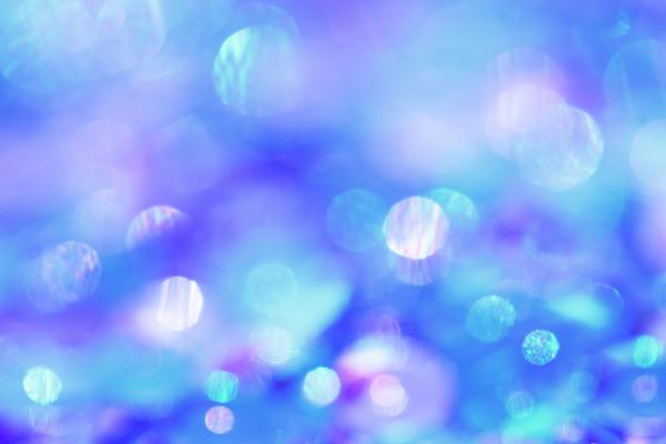 A blur of blue, pink and purple lights